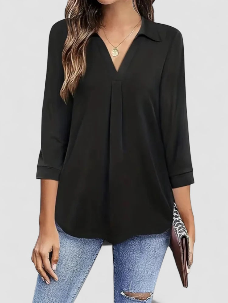 Cheron Paris™ | Linnea – Haut élégant décontracté avec décolleté en V