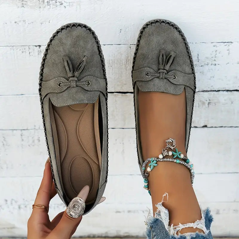 Cheron Paris™ | Ingrid - Mocassins Vintage Orthopédiques