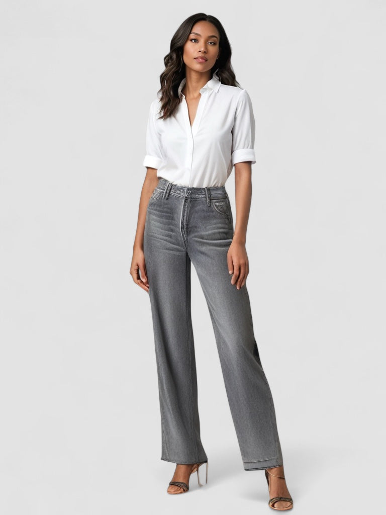 Cheron Paris™ | Jeans Évasés Grisés