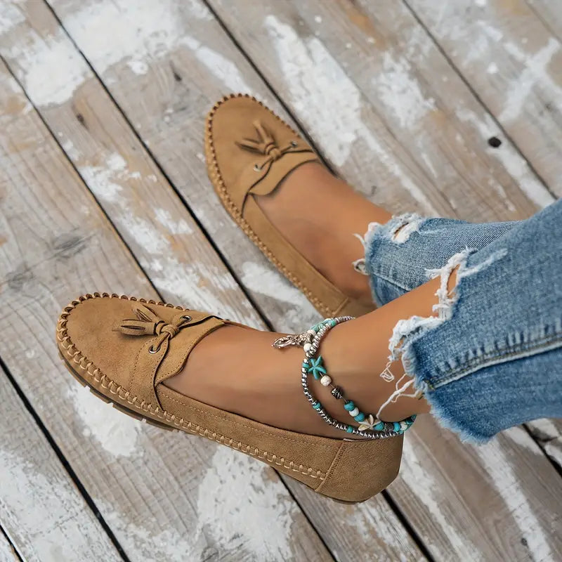 Cheron Paris™ | Ingrid - Mocassins Vintage Orthopédiques